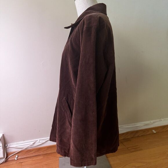 Appleseeds Women’s VTG Corduroy Shirt Petite Dark Academia Preppy Brown 12P - Picture 3 of 16